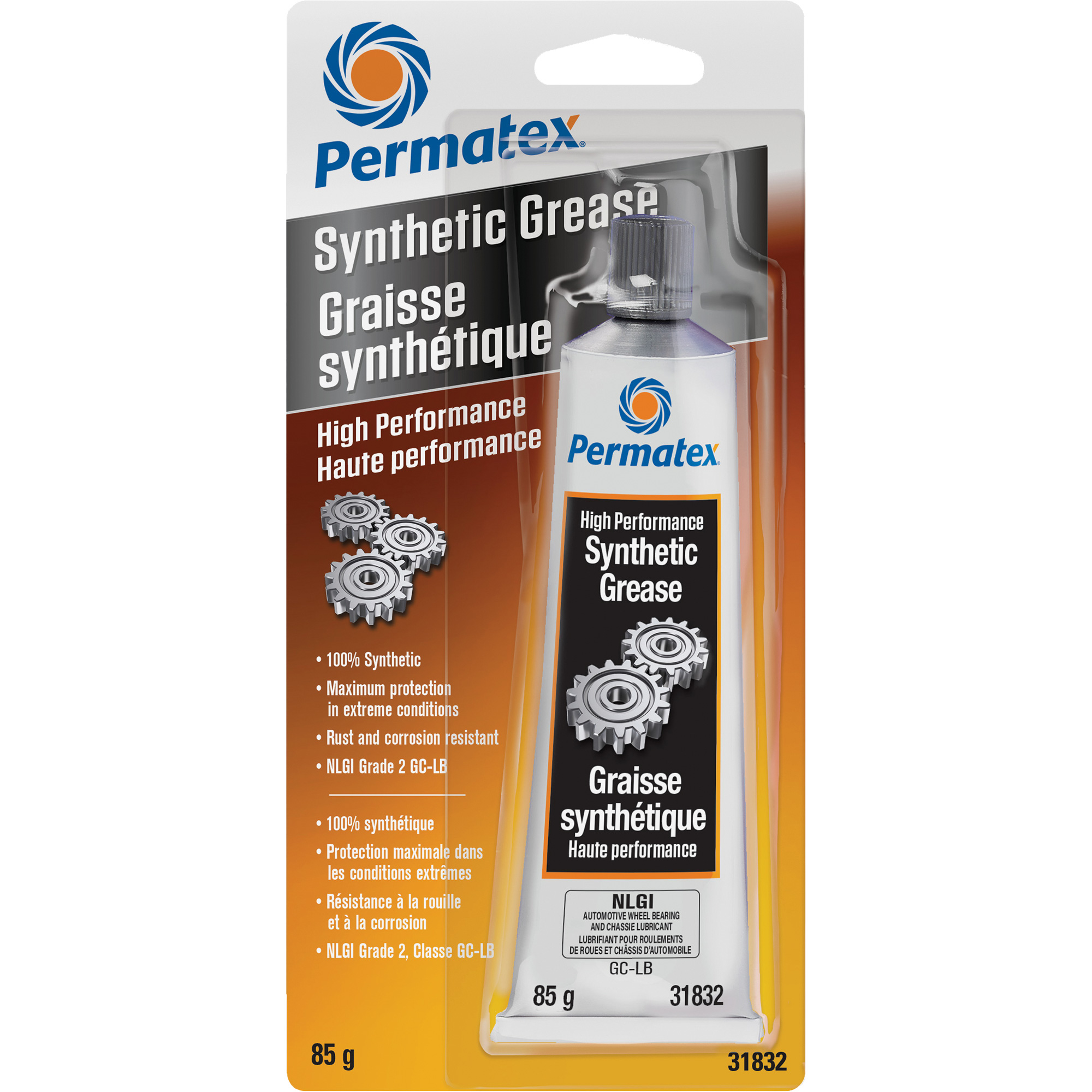 Graisse synthétique PermatexMD pour usages multiples, 85 g, Tube