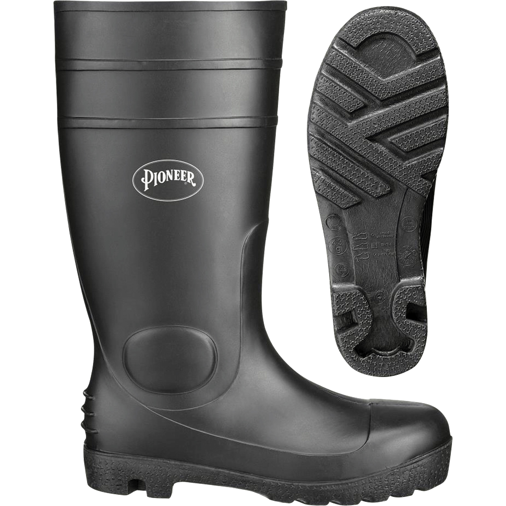 1011 Bottes de sécurité, PVC, Pointure 8, Semelle Résistant aux perforations