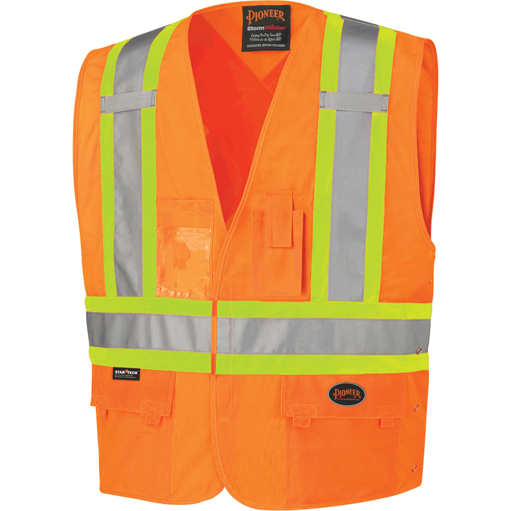 134 Veste de sécurité, Orange haute visibilité, 2T-Grand/3T-Grand, Polyester