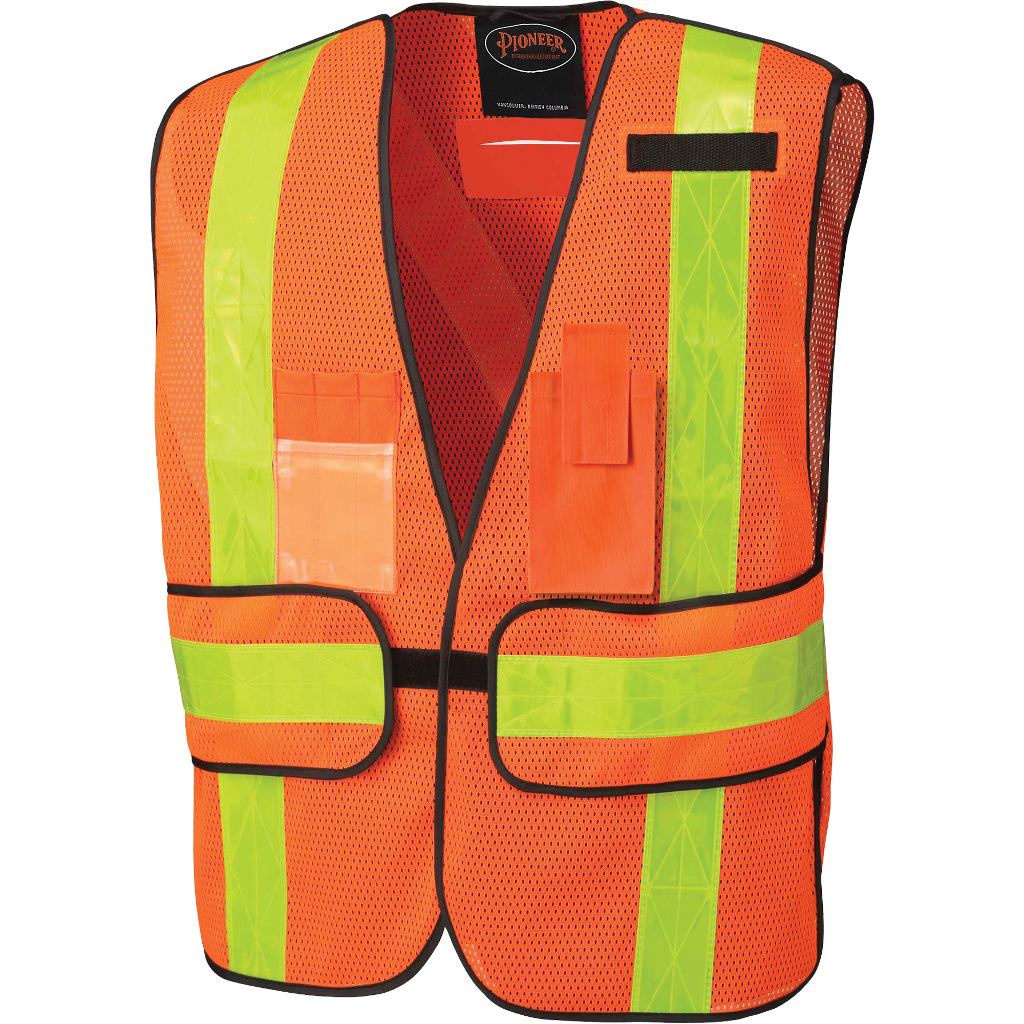 145 Veste de sécurité polyvalente, Orange haute visibilité, Polyester