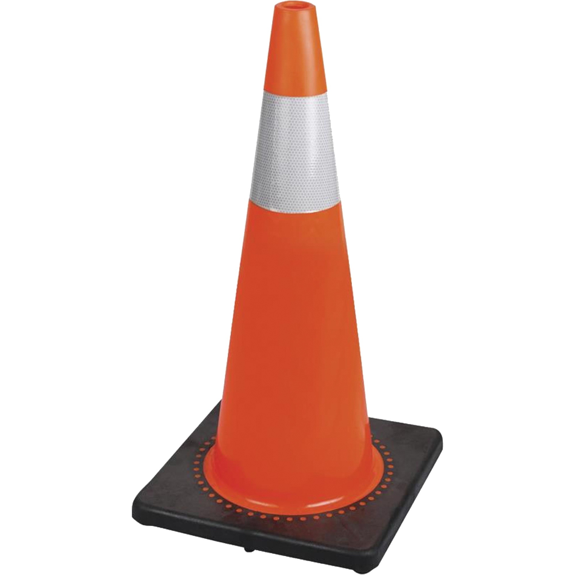 183N Cône de sécurité flexible de première qualité, 28", Orange, Bande(s) réfléchissante(s) 4"