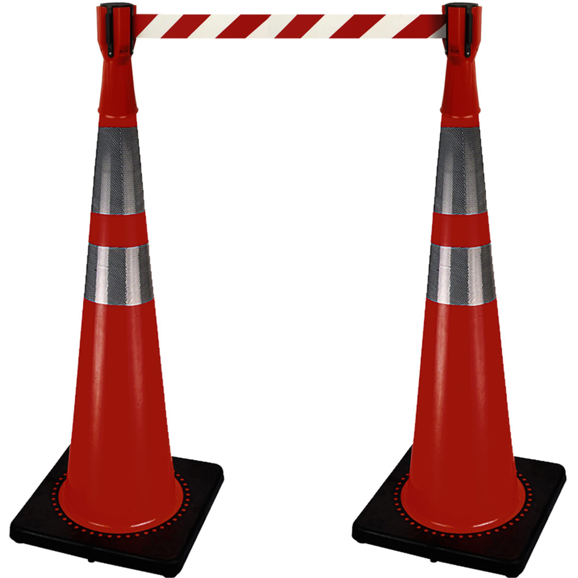 2308 Capuchon pour cône de signalisation avec ruban de 10' pour barricade