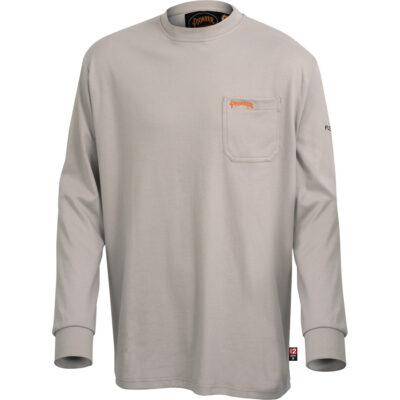 333 Chemise en coton à manches longues ignifuge, T-Grand, Gris