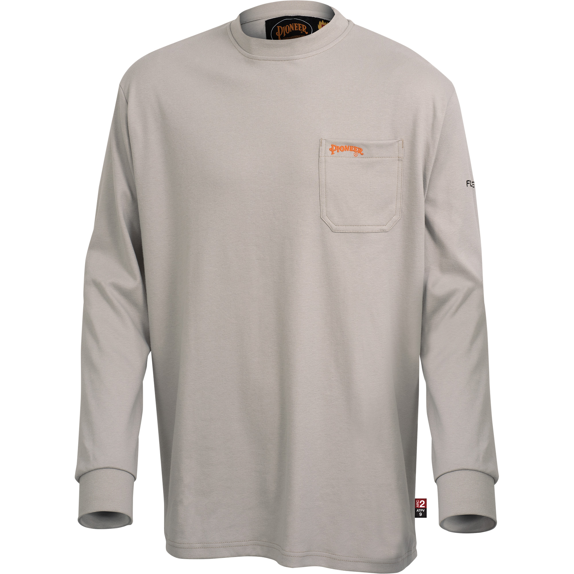 333 Chemise en coton à manches longues ignifuge, T-Grand, Gris