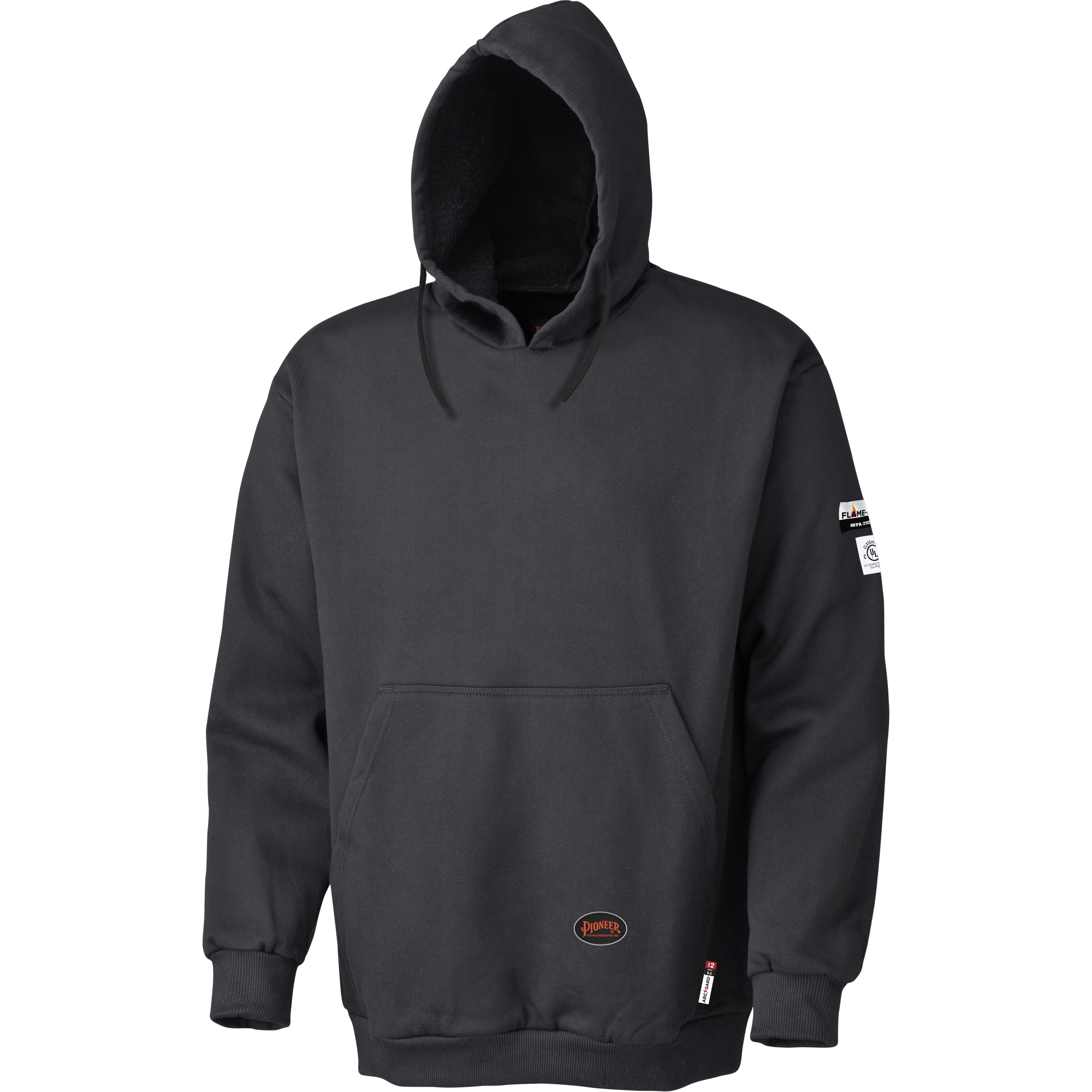 335 Chandail à capuche ignifugé, Hommes, Grand, Noir, 22 cal/cm²