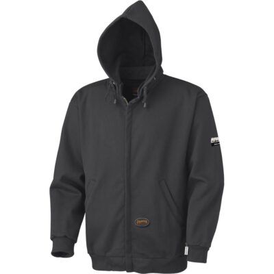 337 Capuche à fermeture éclair ignifugée, Hommes, T-petit, Noir, 22 cal/cm²