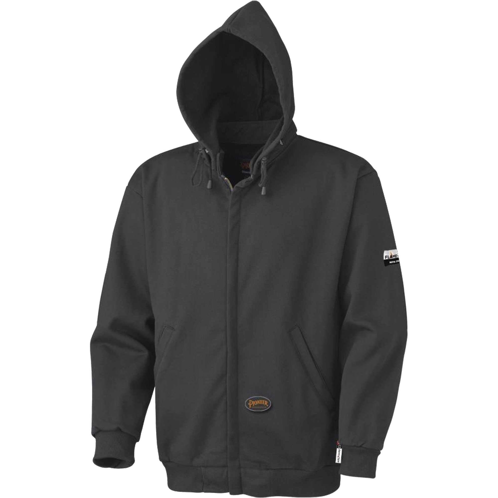 337 Capuche à fermeture éclair ignifugée, Hommes, T-petit, Noir, 22 cal/cm²