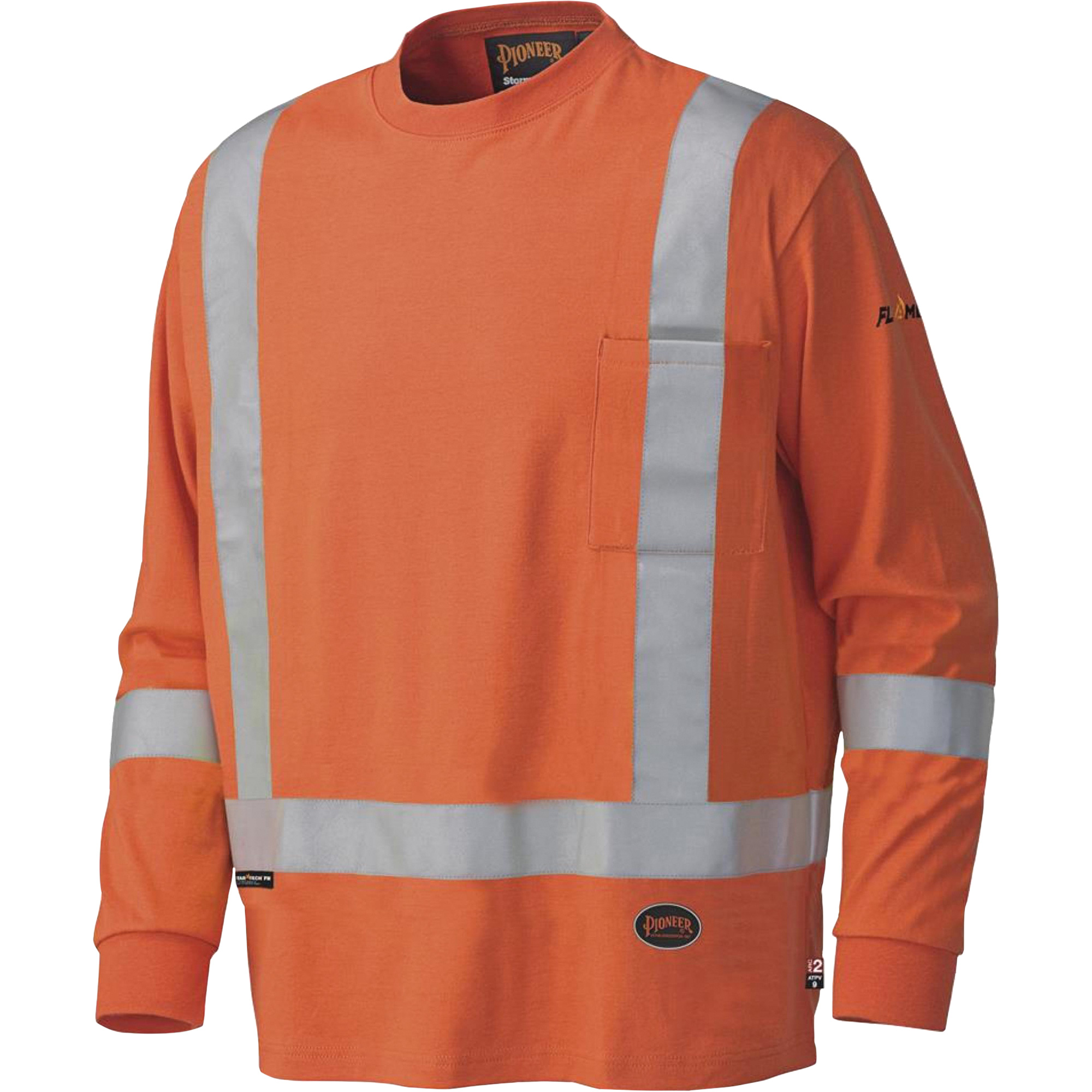 339SFA Chemise de sécurité à manches longues ignifuge, 5T-Grand, Orange haute visibilité