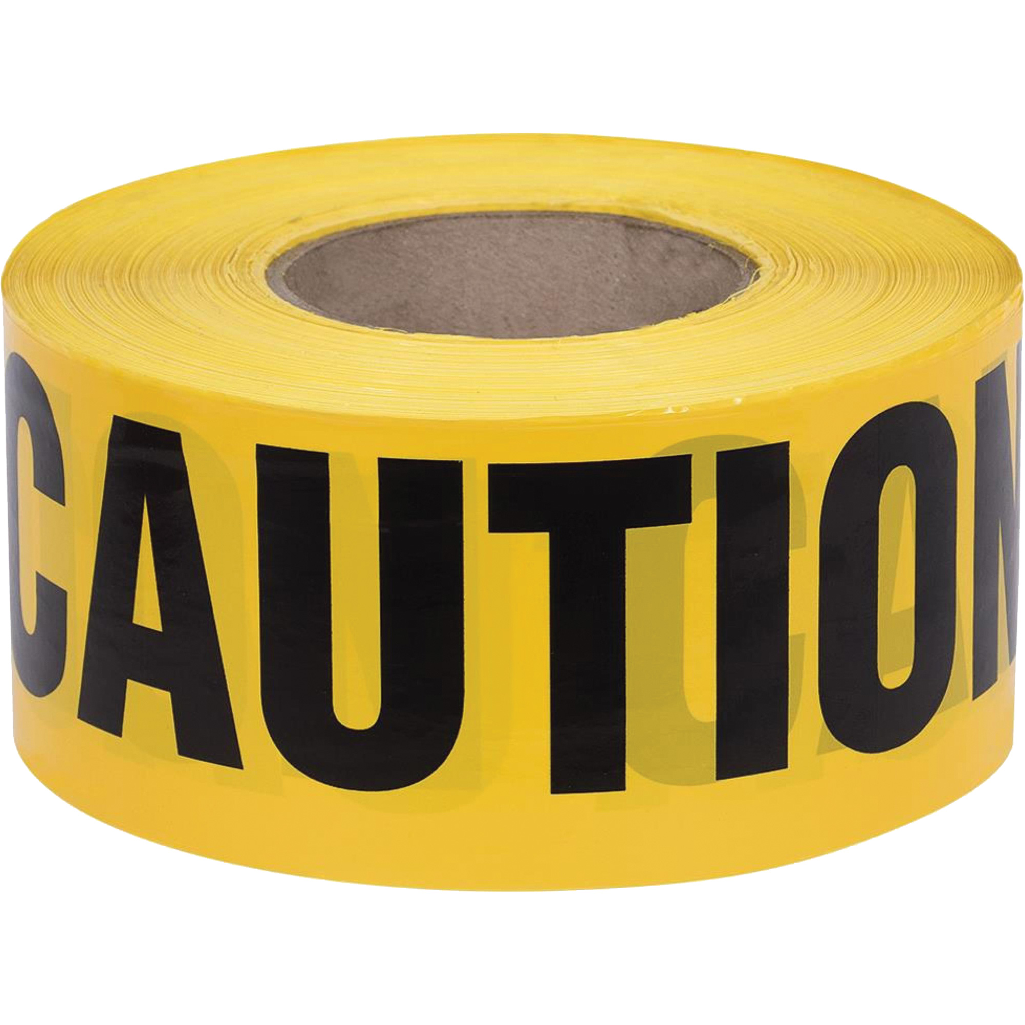 387 Ruban d'avertissement, Anglais, 3" la x 1000' lo, 1,5 mil, Noir sur jaune