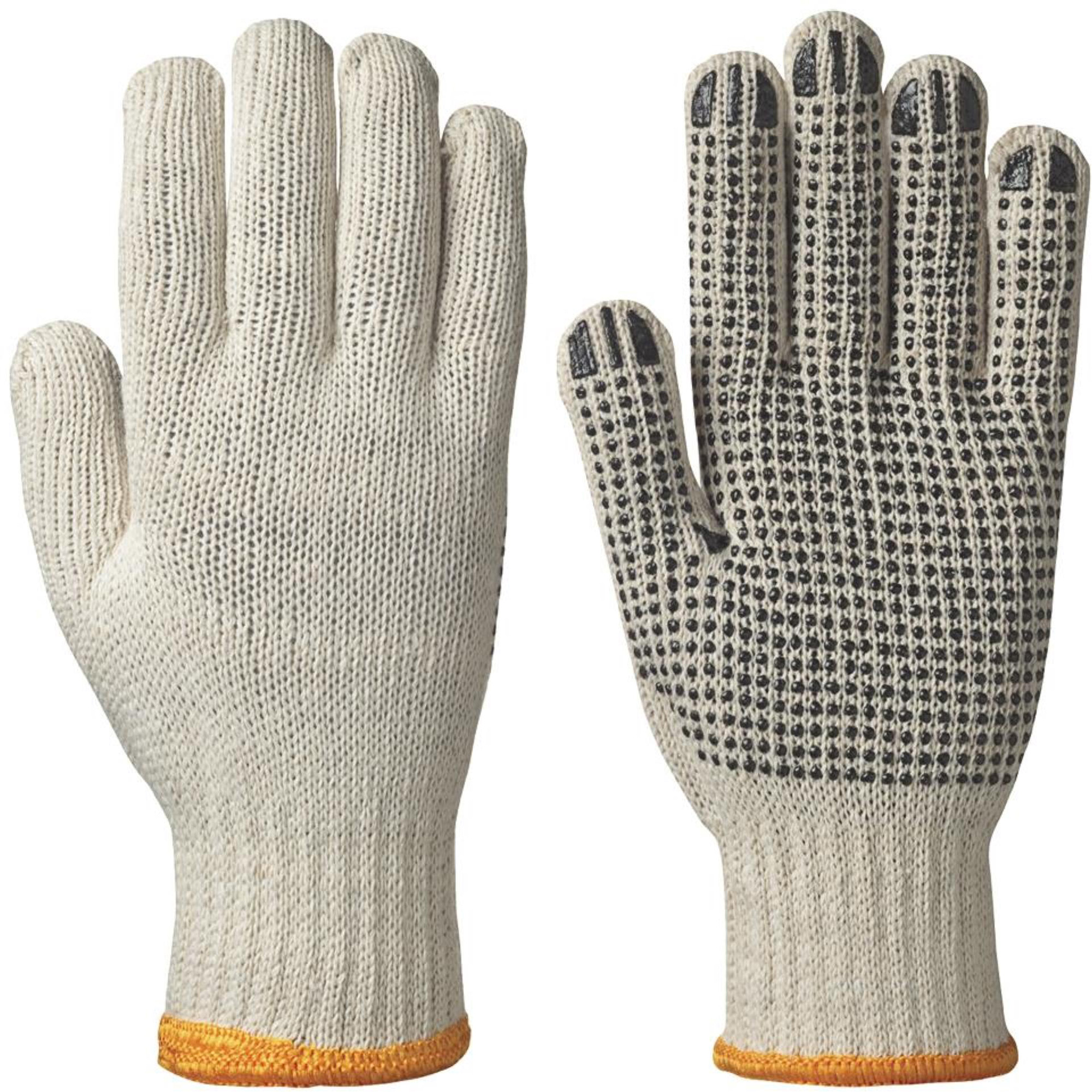 501 Gants tricotés à points sur la paume, Poly/coton, Grand