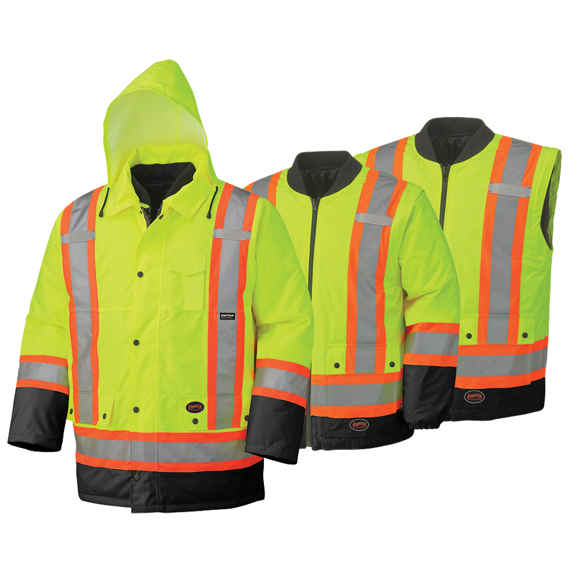 5021BB Parka 6-en-1, Jaune lime haute visibilité, 2T-petit
