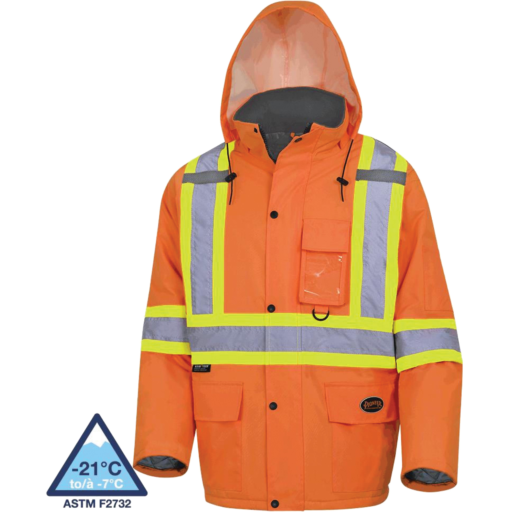 5030 Manteau de sécurité matelassé imperméable, Orange haute visibilité, Grand