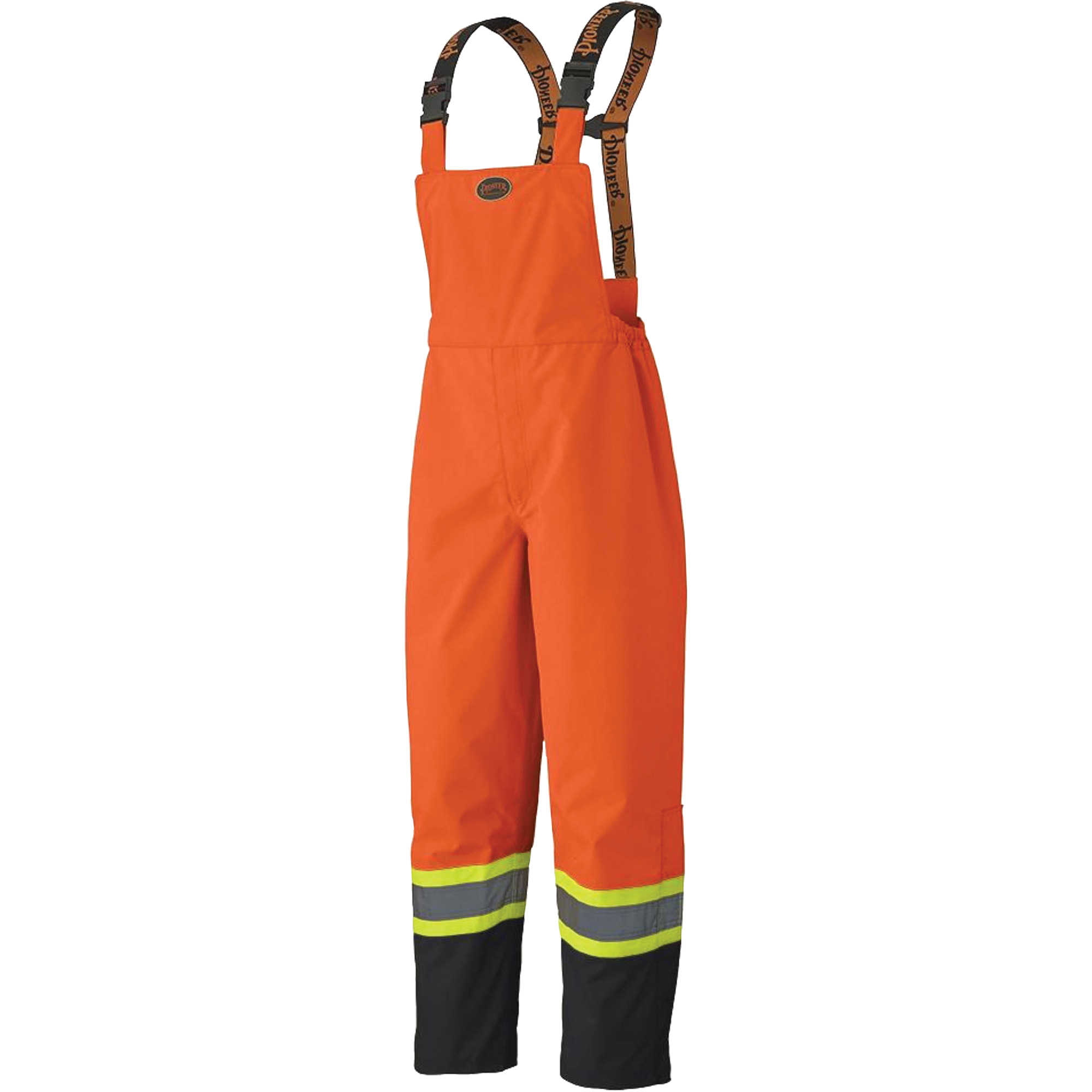 5404 Salopettes imperméables 300D Trilobal antidéchirure, Polyester, 4T-Grand, Noir/Orange haute visibilité