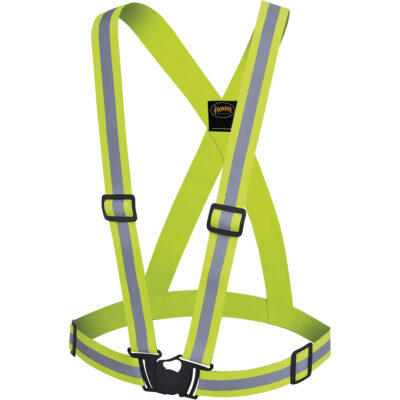 5497 Bretelles de sécurité, Jaune lime haute visibilité, Couleur réfléchissante Argent, Taille unique