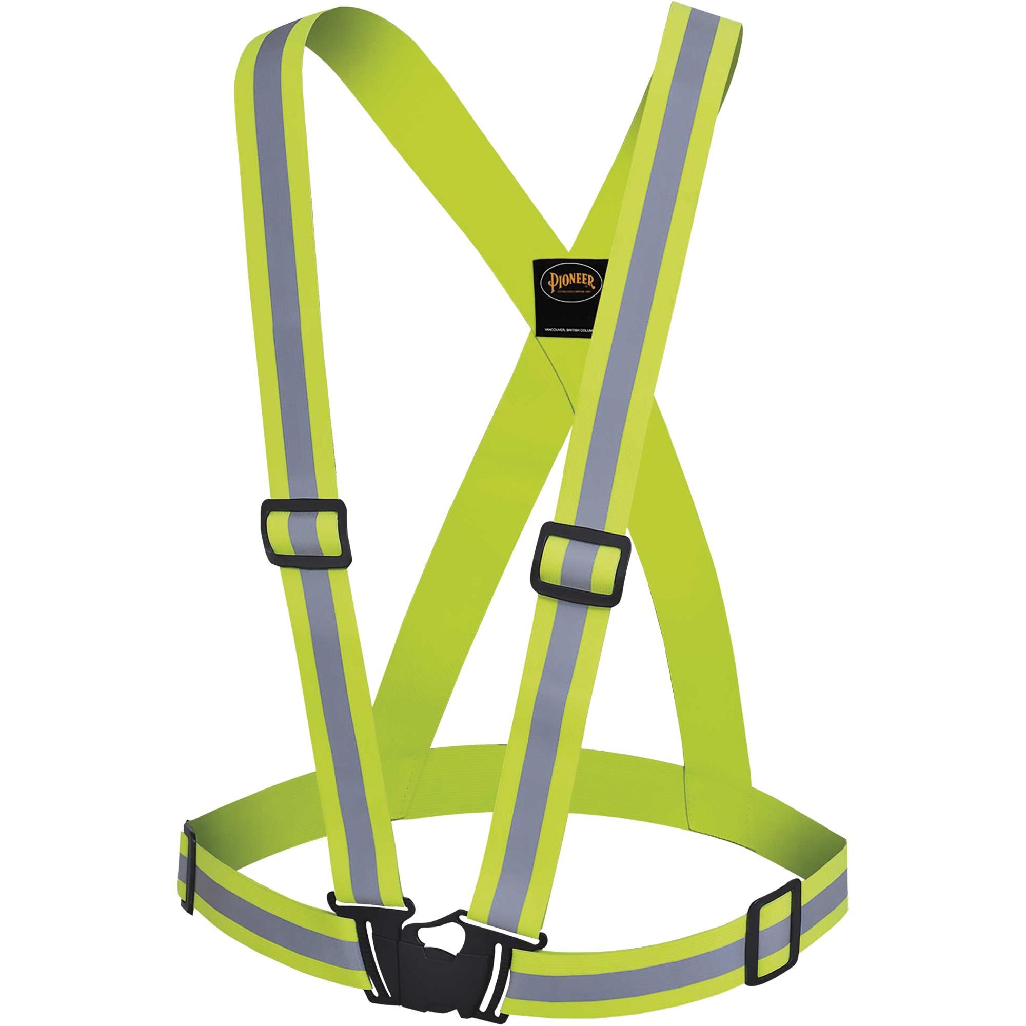 5497 Bretelles de sécurité, Jaune lime haute visibilité, Couleur réfléchissante Argent, Taille unique