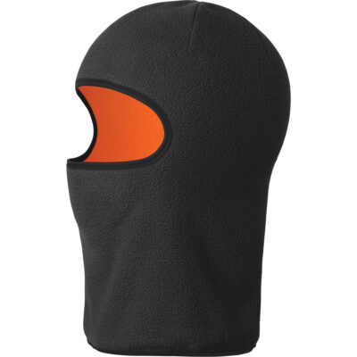 5502 Cagoule à 1 trou réversible, Micro laine, Noir/Orange haute visibilité