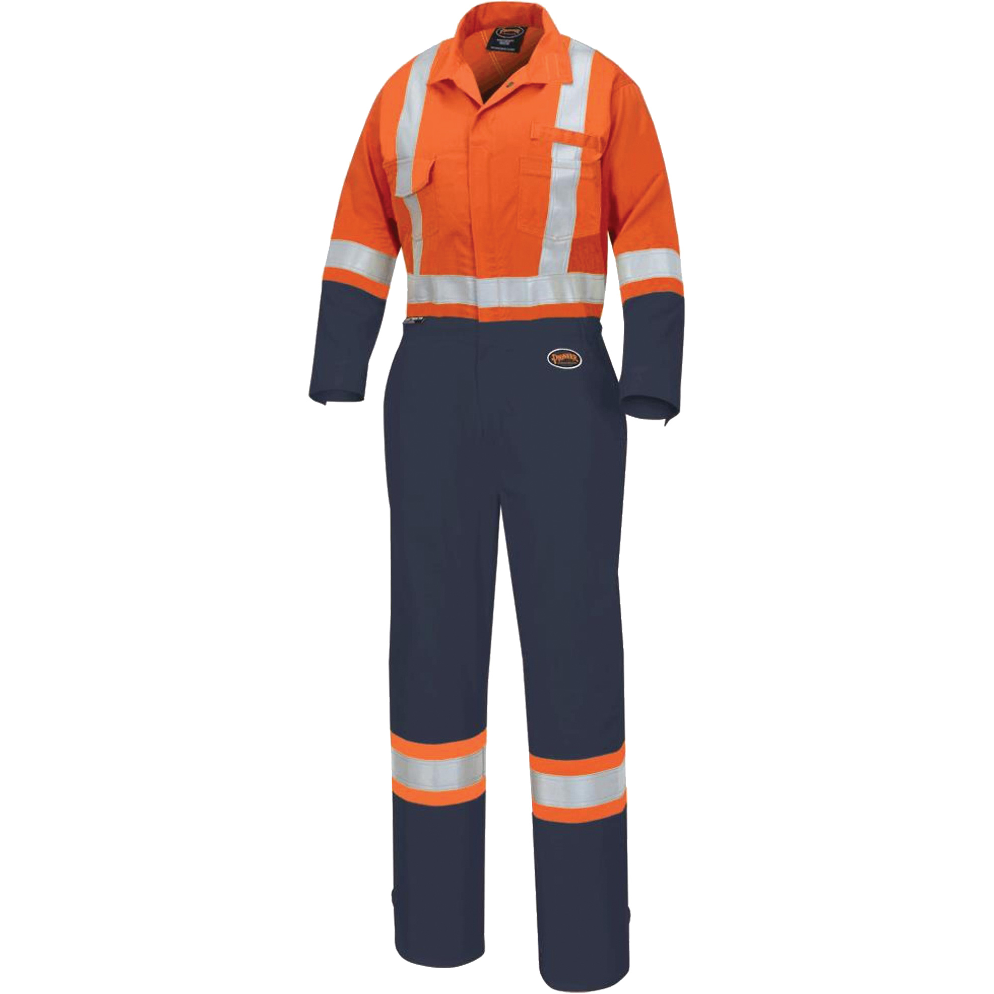 5514WBB Combinaisons de sécurité pour femmes 2 tons, Petit, Orange haute visibilité/Bleu marin