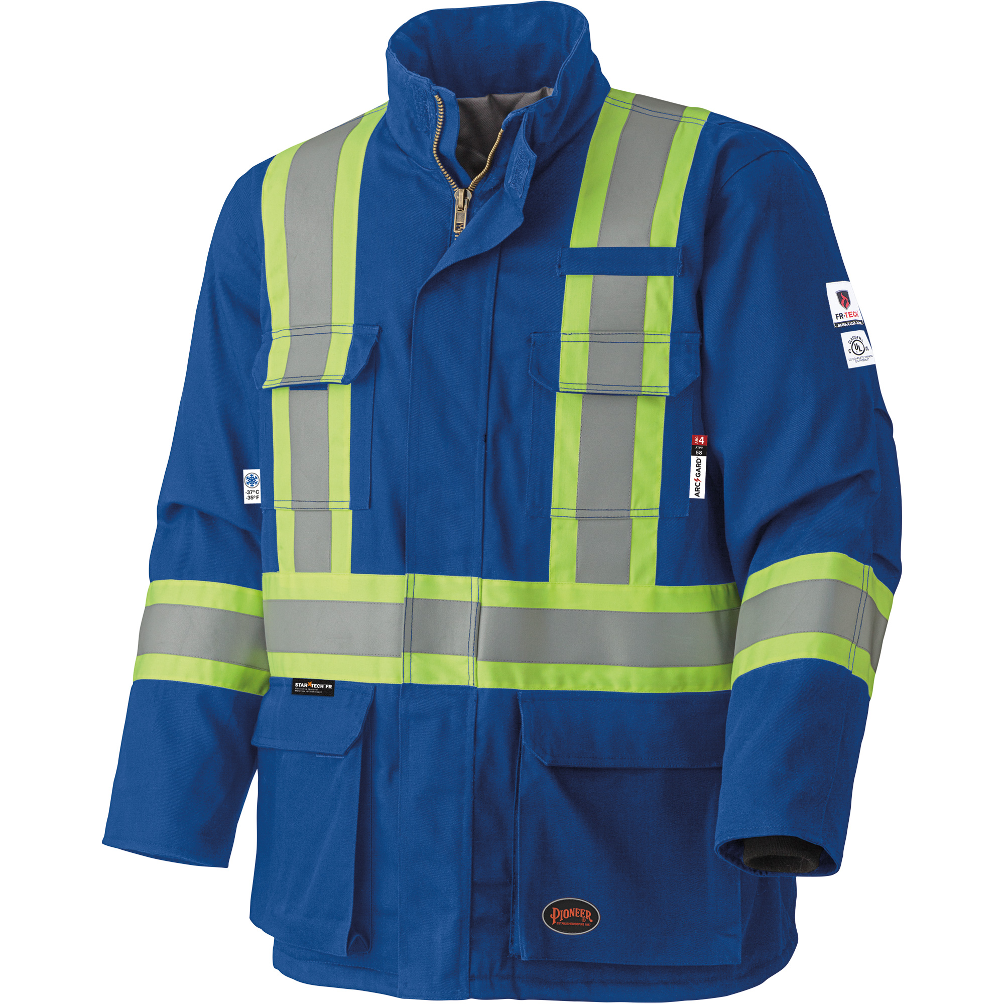 5523 Manteau de sécurité ignifuge, Moyen, Bleu royal, 58 cal/cm²