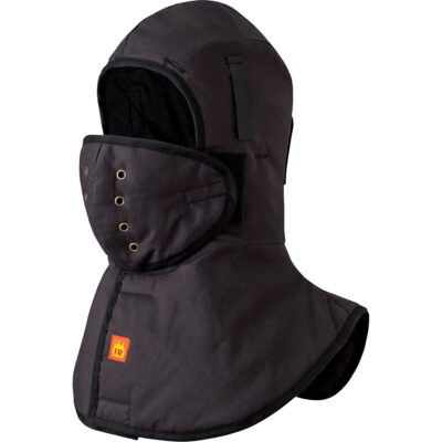5565A Doublure FR robuste à col long pour casque, Noir, Coton