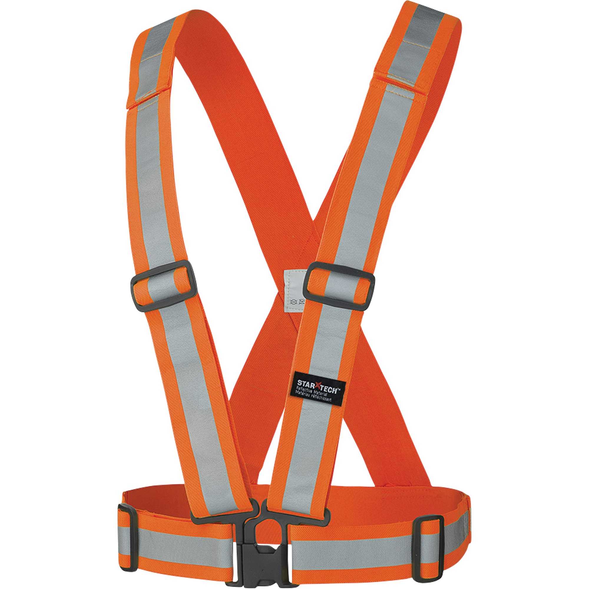5591 Bretelle de sécurité de ajustable, Orange haute visibilité, Couleur réfléchissante Argent, Taille unique