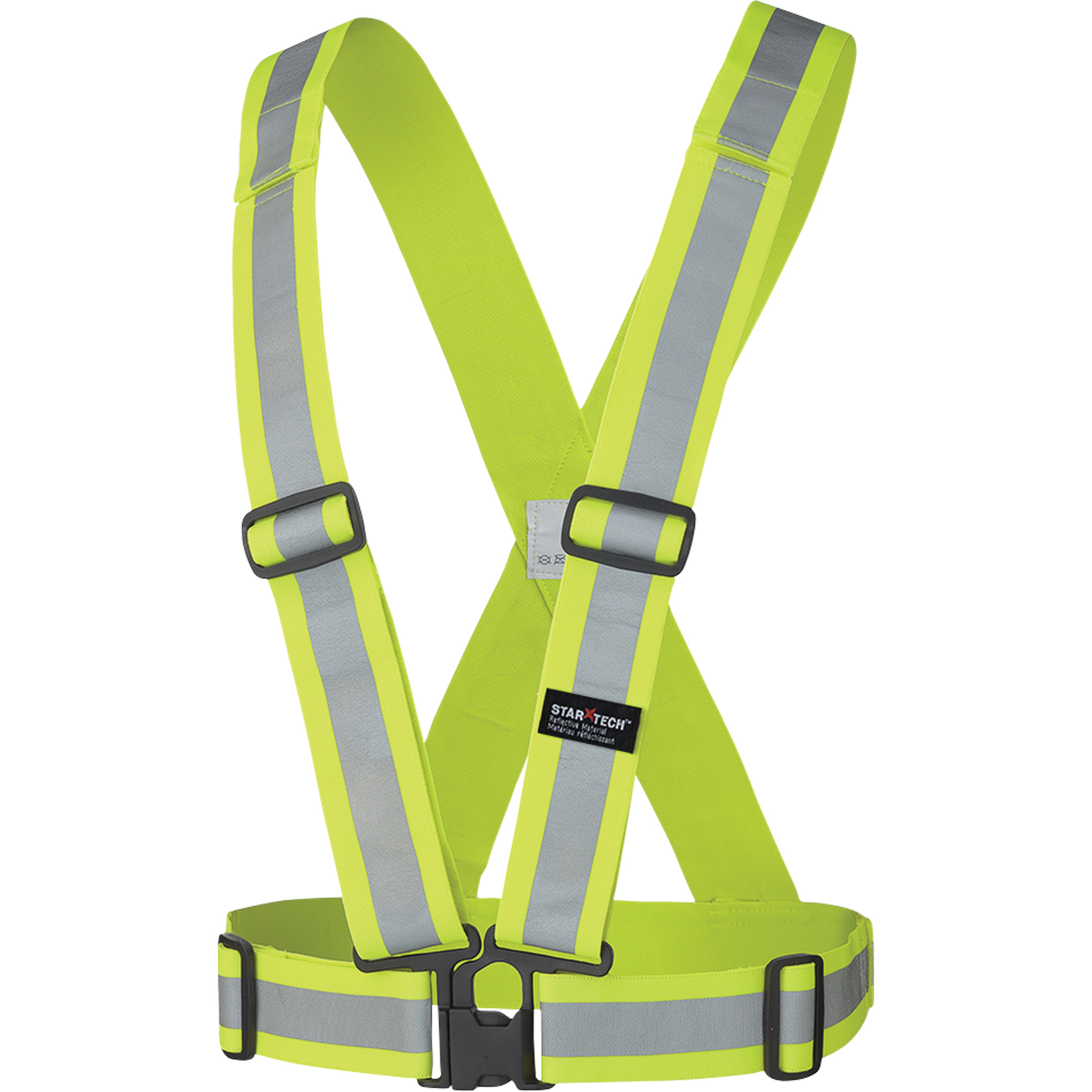 5592 Harnais de sécurité élastique, Jaune lime haute visibilité, Couleur réfléchissante Argent, Taille unique
