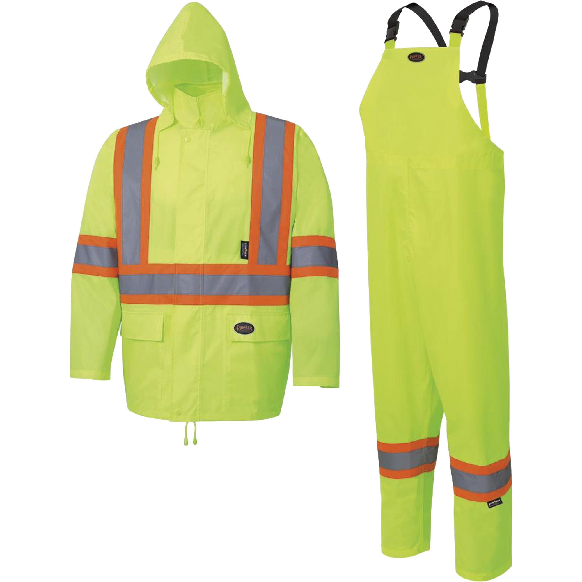 5619 Habit de pluie Oxford 150D, Polyester, Moyen, Jaune lime