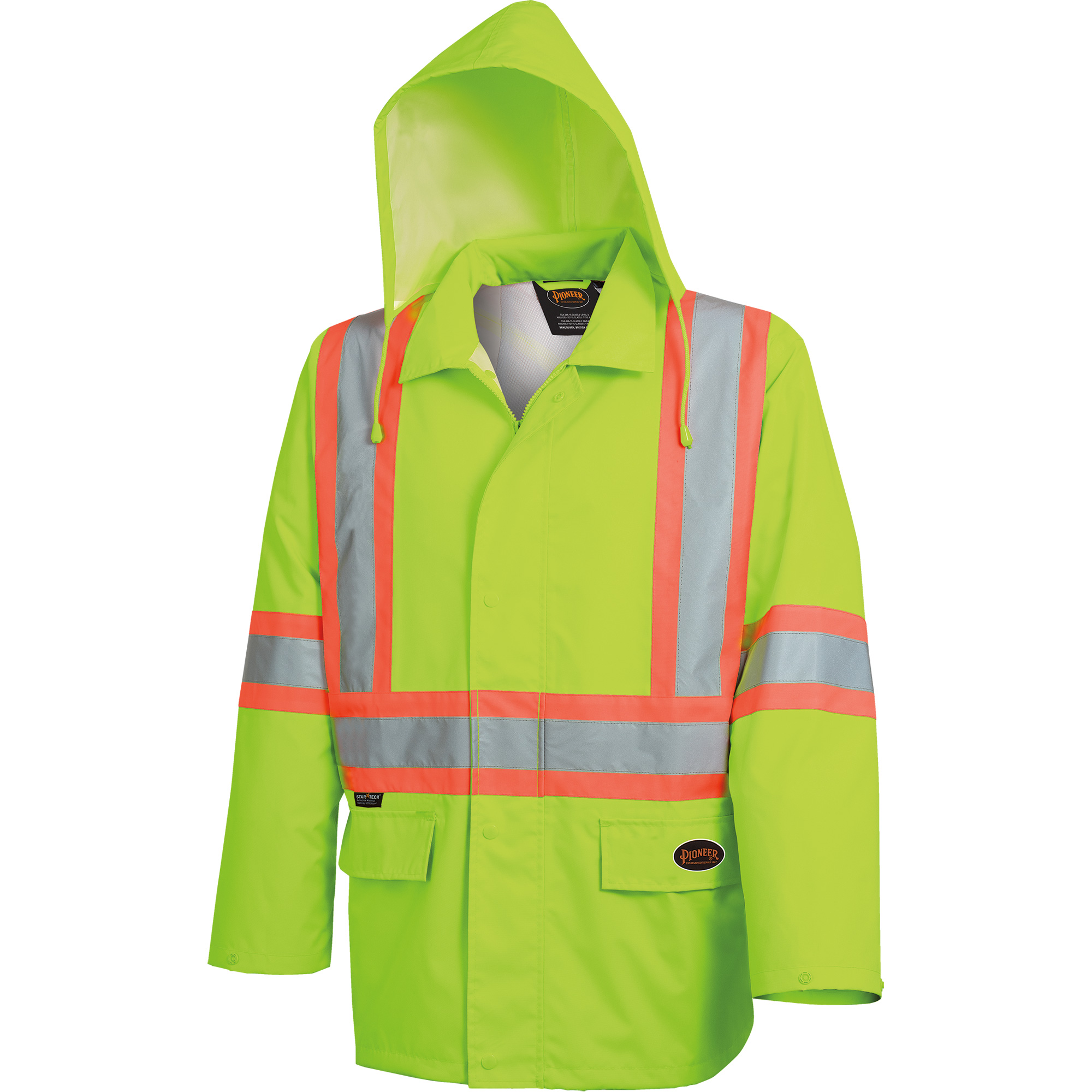 5628 Manteau de sécurité imperméable The Rock, Polyester/Polyuréthane, Jaune lime haute visibilité, Petit