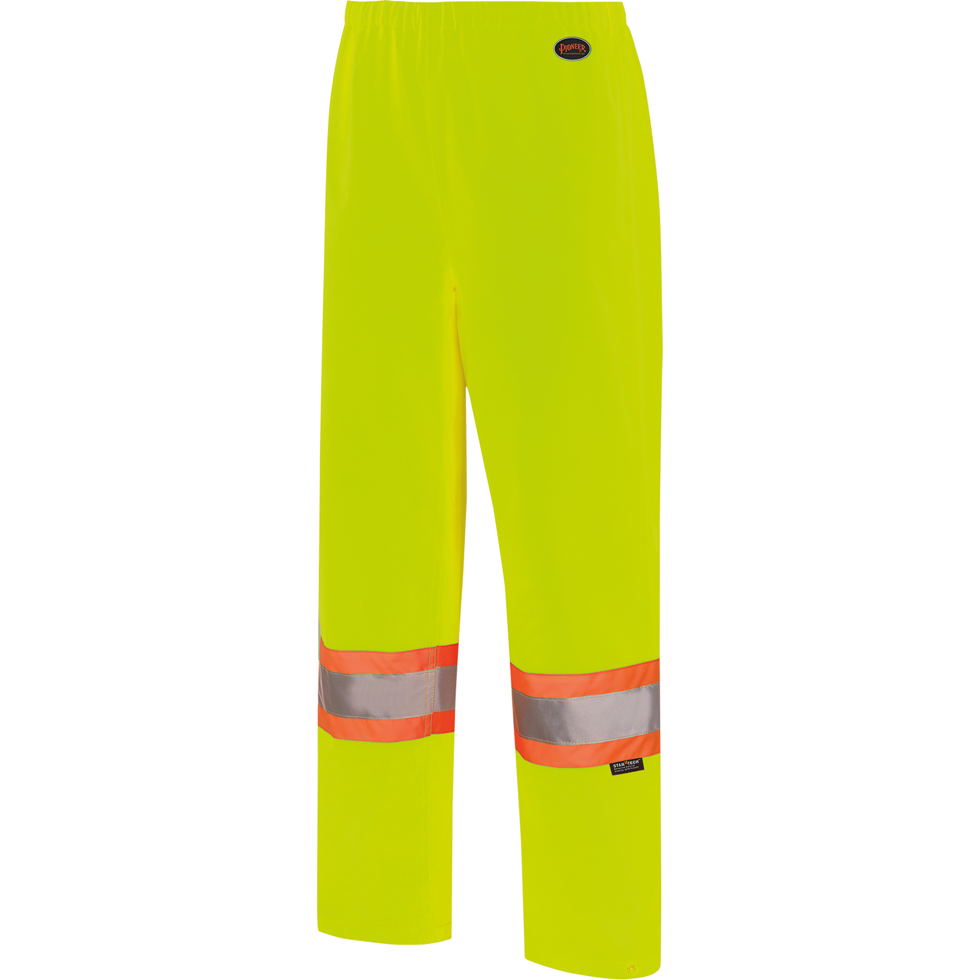 5629W Pantalon à bavette imperméable pour femmes, Polyester/Polyuréthane, 4T-Grand, Jaune lime haute visibilité
