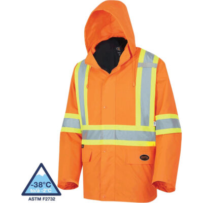 5632 Manteau 3 en 1 The Rock, Orange haute visibilité, Moyen