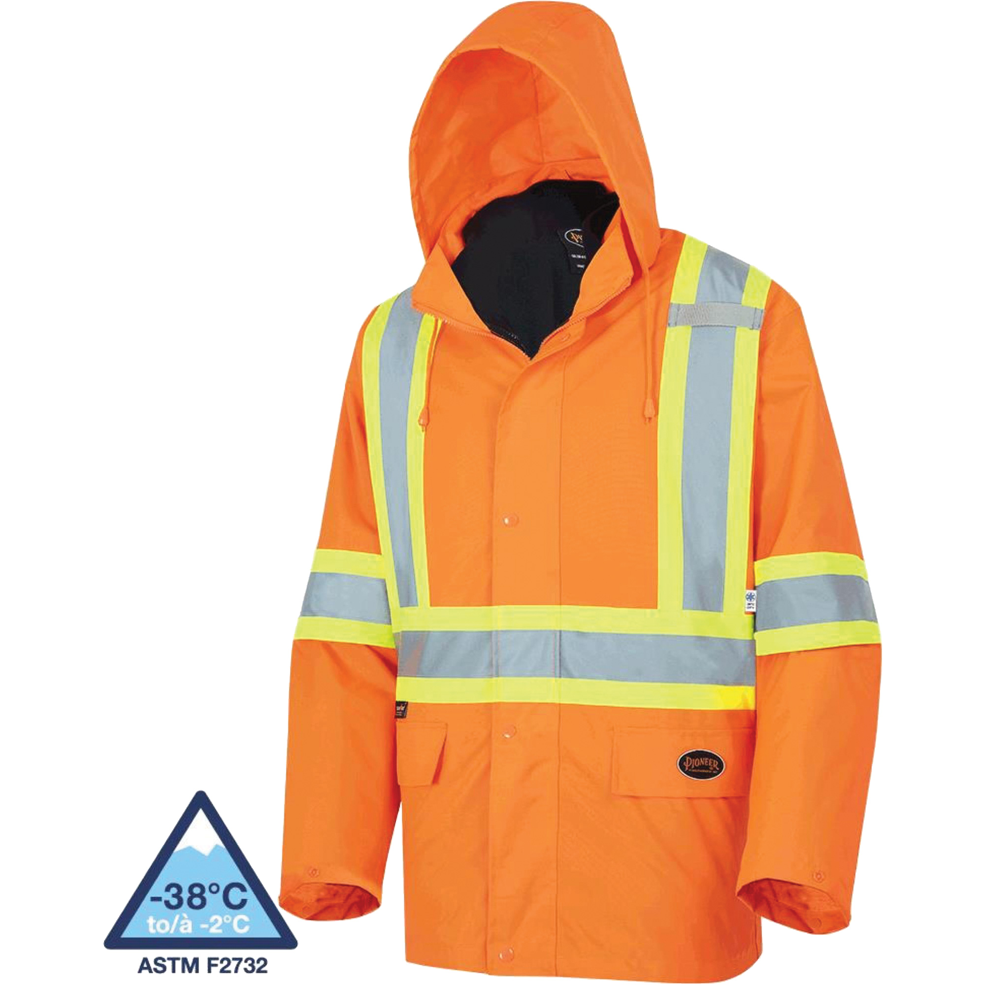 5632 Manteau 3 en 1 The Rock, Orange haute visibilité, Moyen