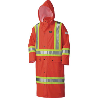 5896 Manteau long imperméable et ignifuge, 4T-Grand, Orange haute visibilité
