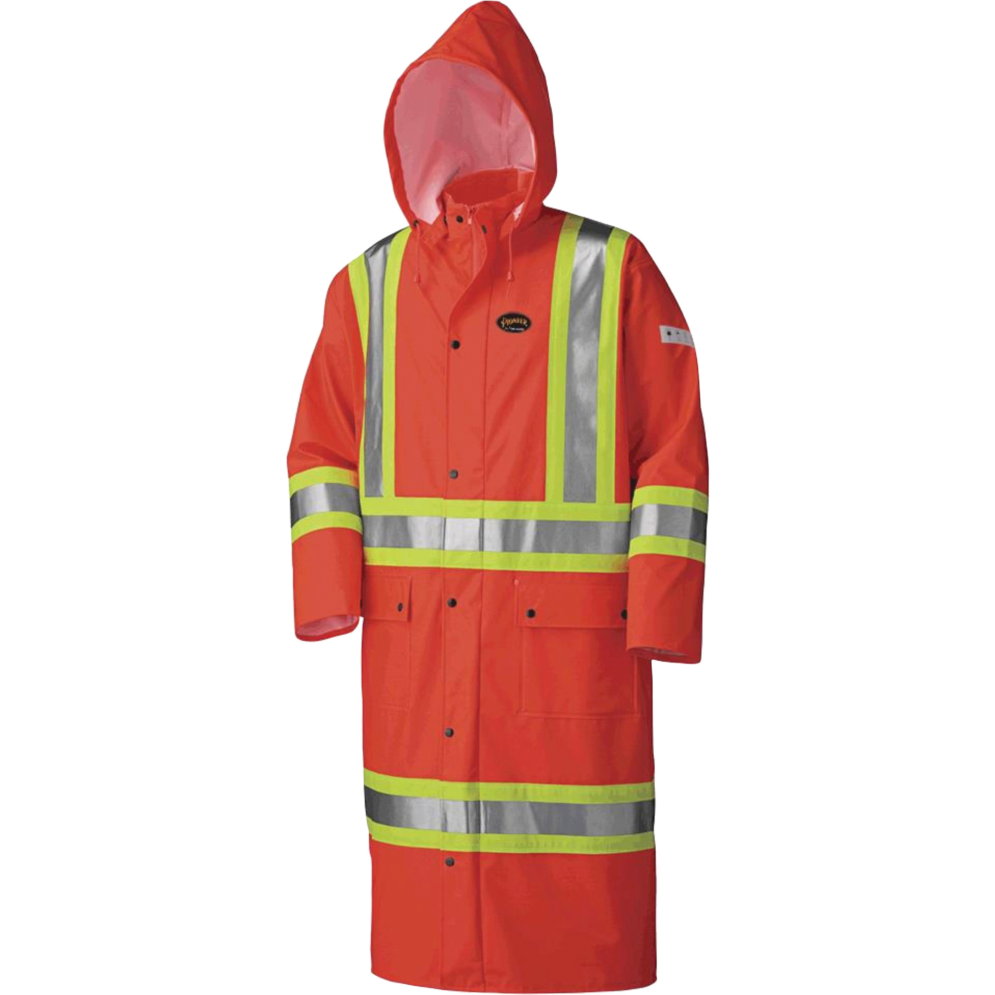 5896 Manteau long imperméable et ignifuge, 4T-Grand, Orange haute visibilité