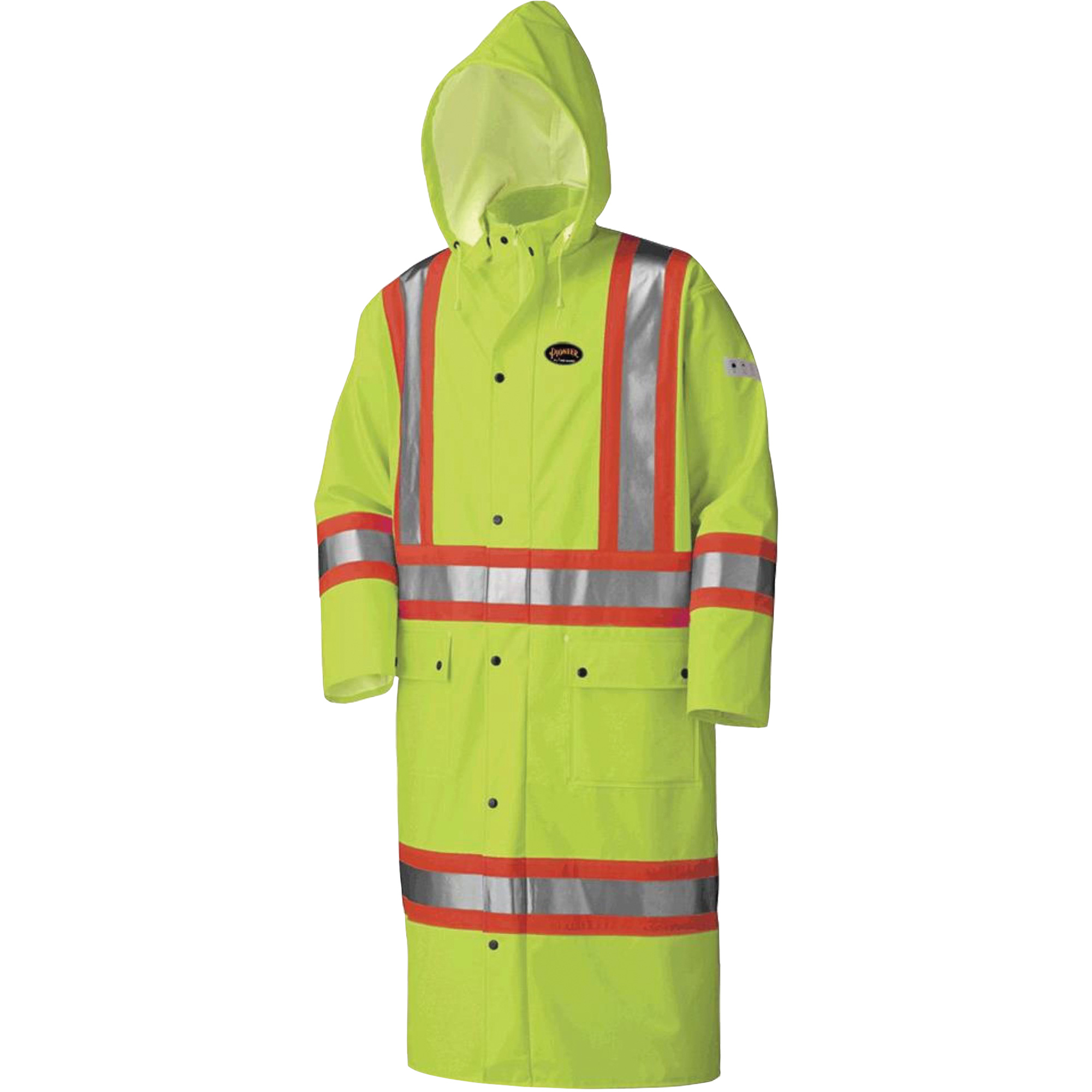 5897 Manteau long imperméable et ignifuge, 4T-Grand, Jaune lime haute visibilité