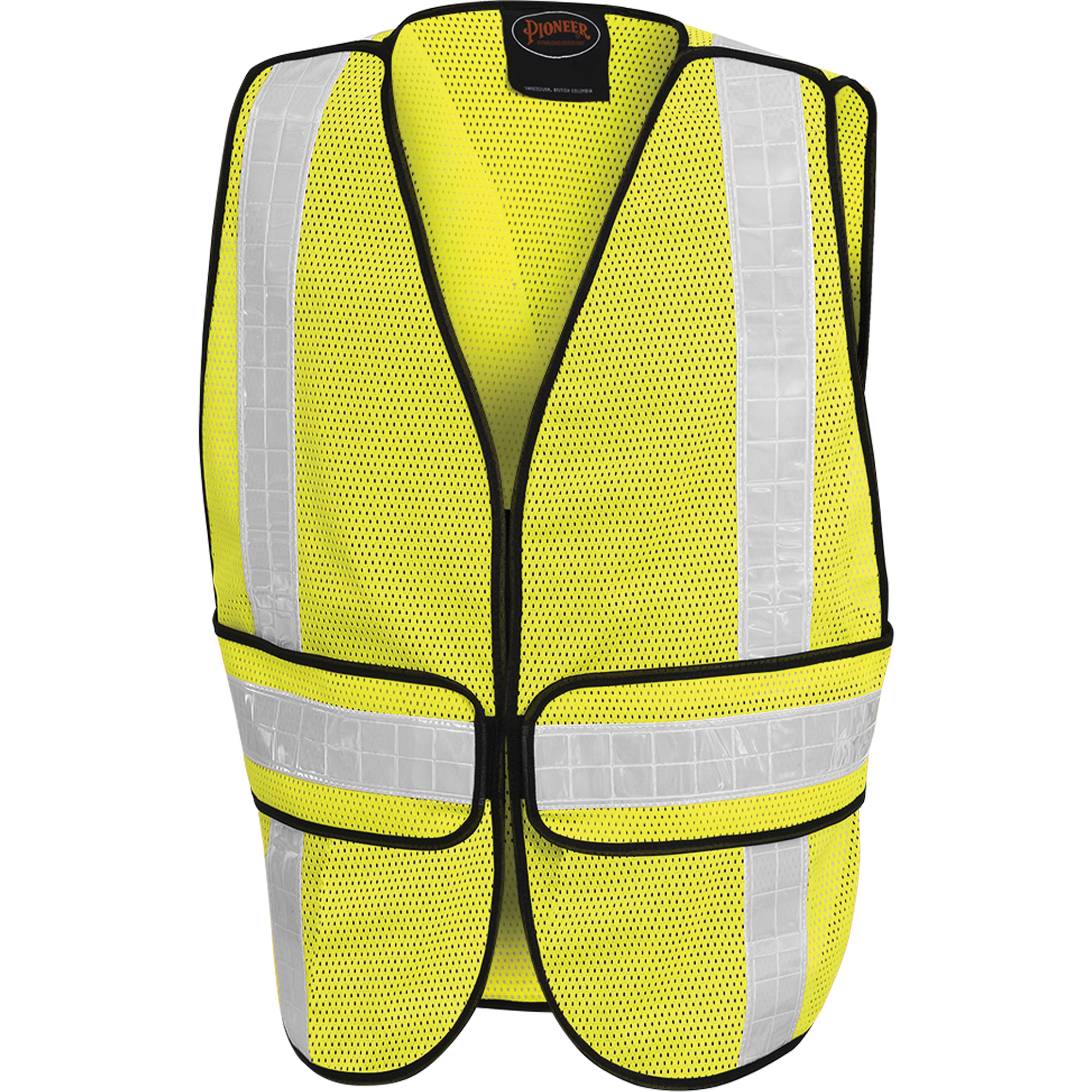 592B Gilet à mailles tout usage, Jaune lime haute visibilité, Polyester