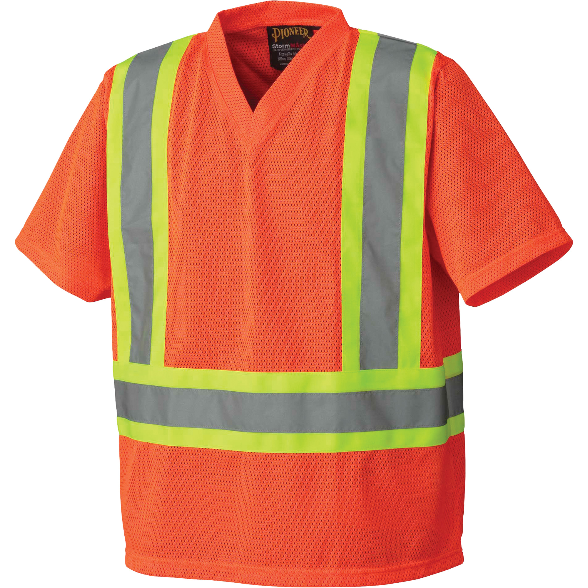 5992P T-shirt de sécurité, Polyester, 3T-Grand, Orange haute visibilité