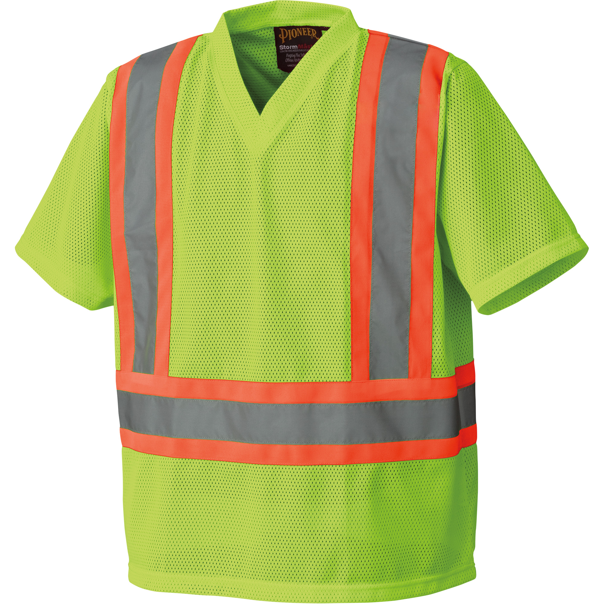 5993P T-shirt de sécurité en maille, Polyester, 3T-Grand, Jaune lime haute visibilité