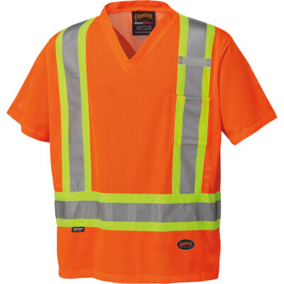 5994 T-shirt de sécurité haute visibilité, Polyester, 3T-Grand, Orange haute visibilité