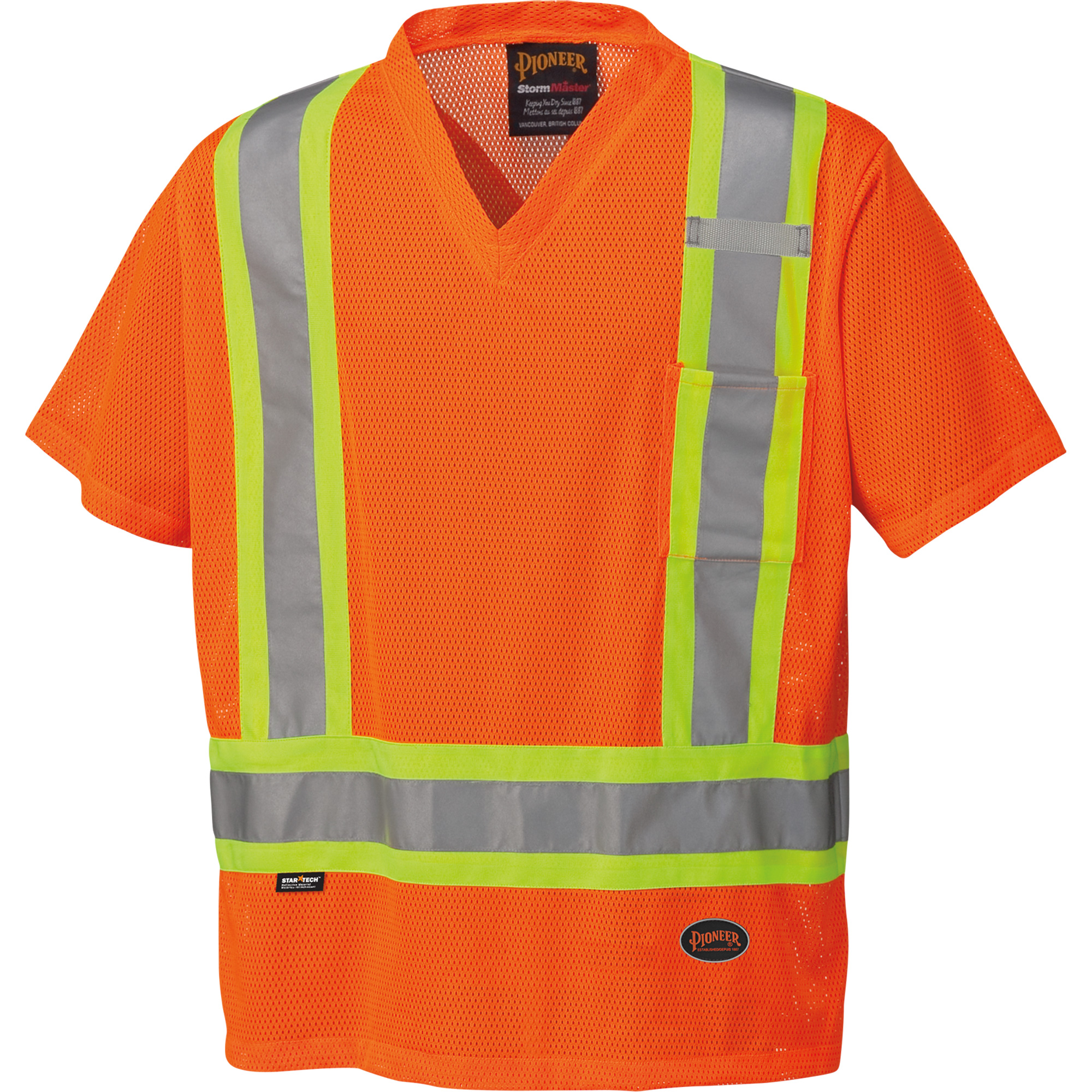 5994 T-shirt de sécurité haute visibilité, Polyester, 3T-Grand, Orange haute visibilité