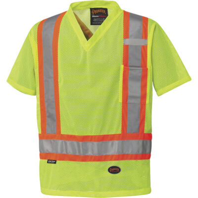5997 T-shirt de sécurité en maille, Polyester, 5T-Grand, Jaune lime haute visibilité