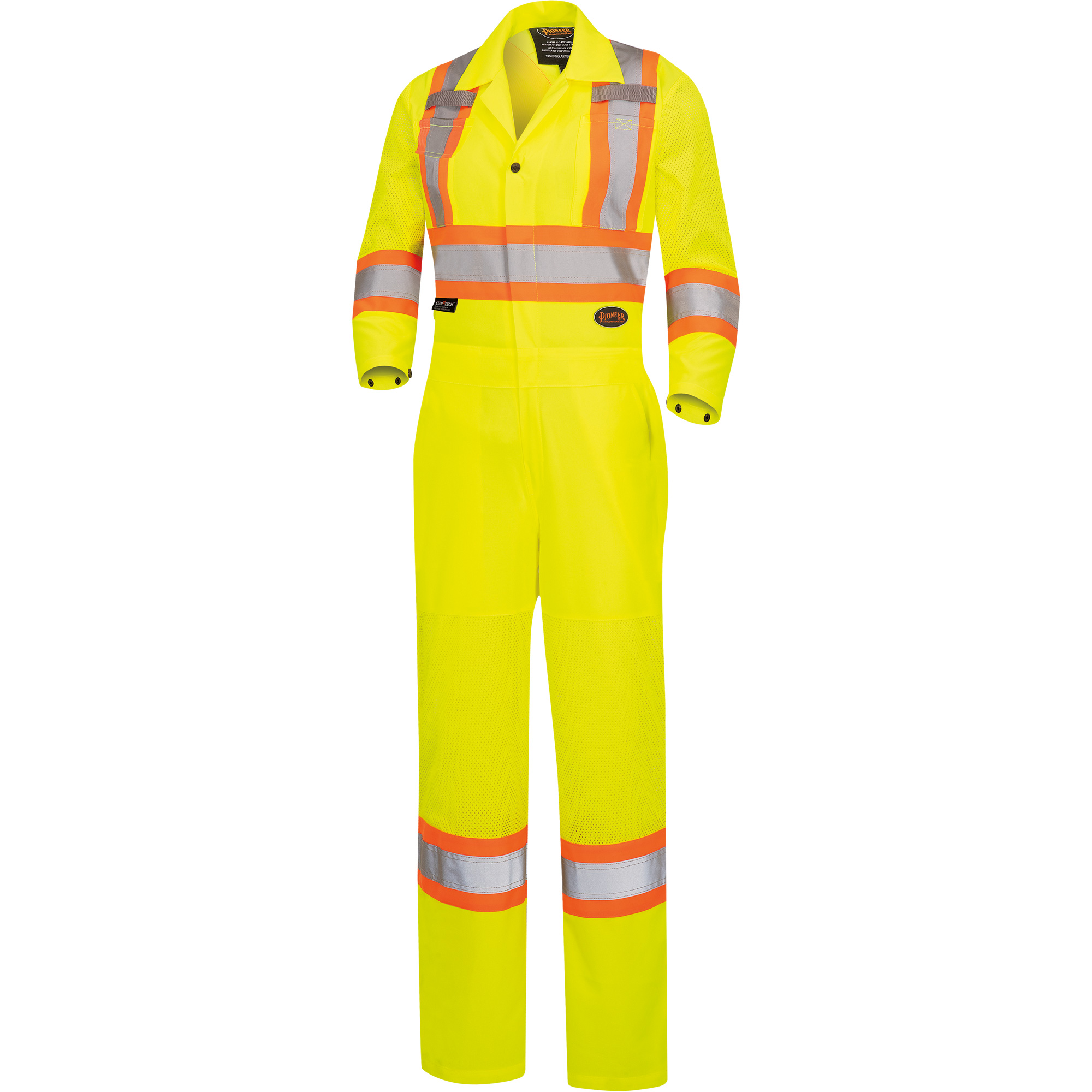 5999AW Combinaison de sécurité routière haute visibilité pour femmes, T-petit, Jaune lime haute visibilité
