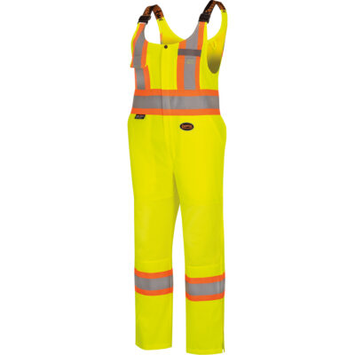 6000W Combinaison de sécurité routière haute visibilité pour femmes, Polyester, 3T-Grand, Jaune lime haute visibilité