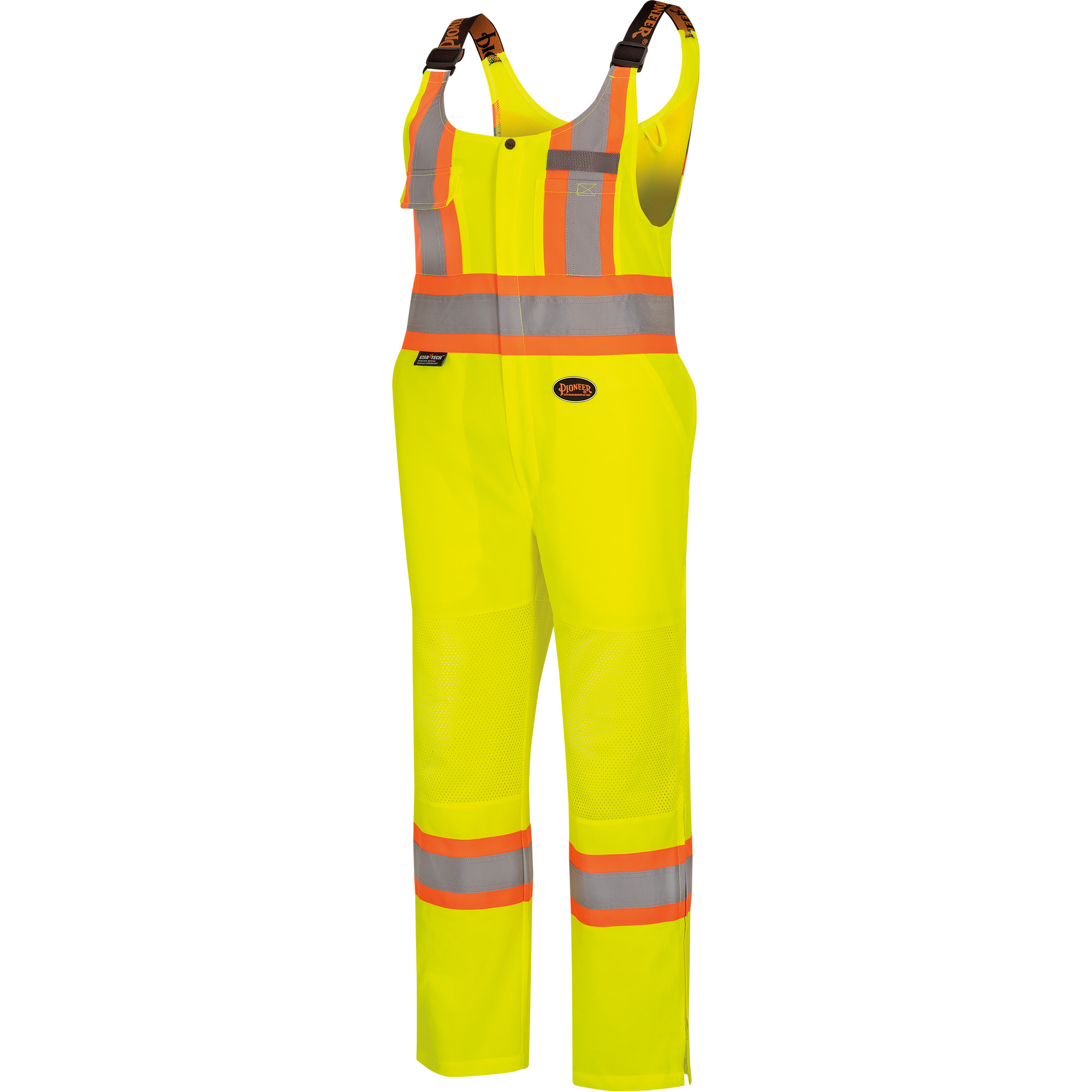 6000W Combinaison de sécurité routière haute visibilité pour femmes, Polyester, 3T-Grand, Jaune lime haute visibilité