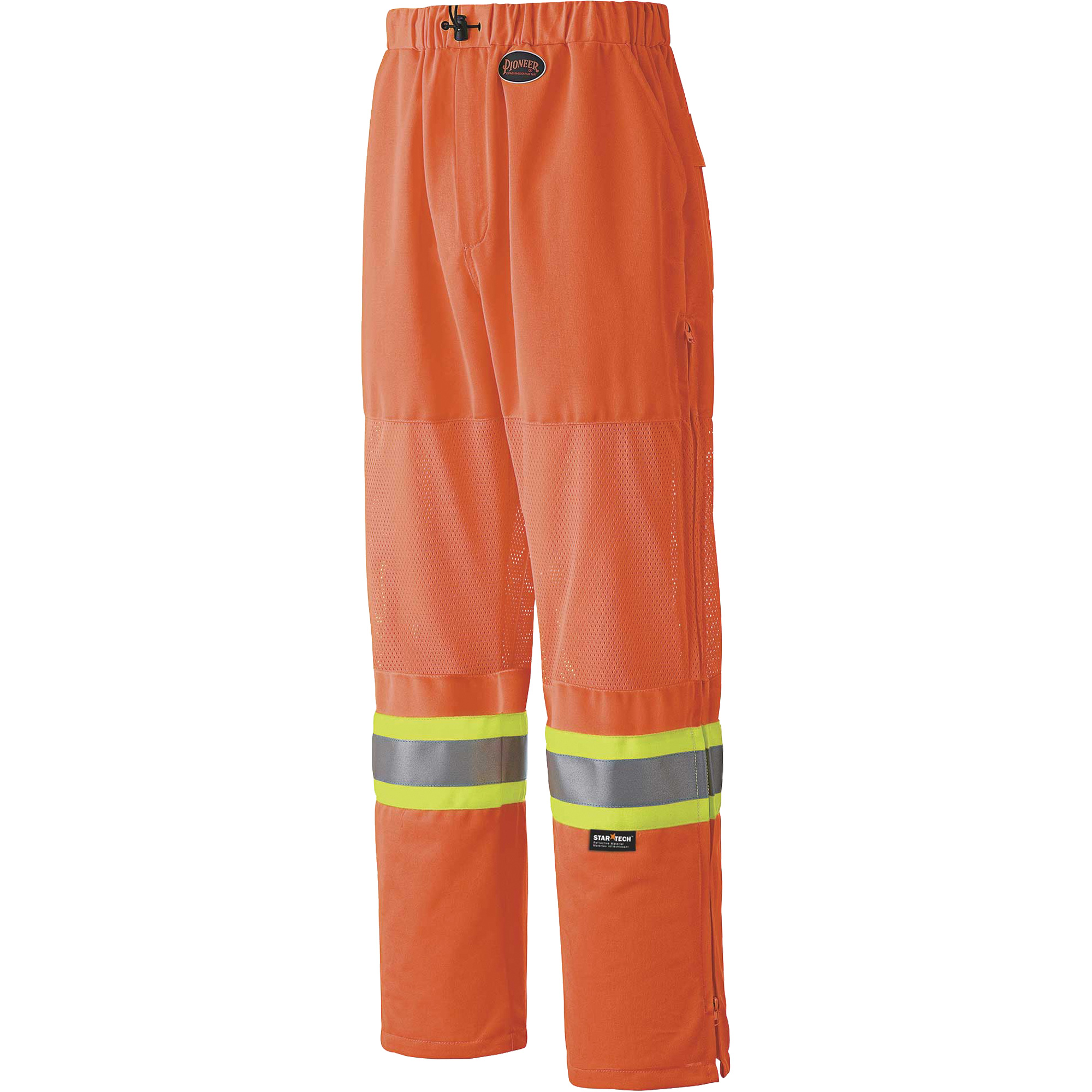 6001P Pantalon de sécurité routière, Polyester, Moyen, Orange haute visibilité
