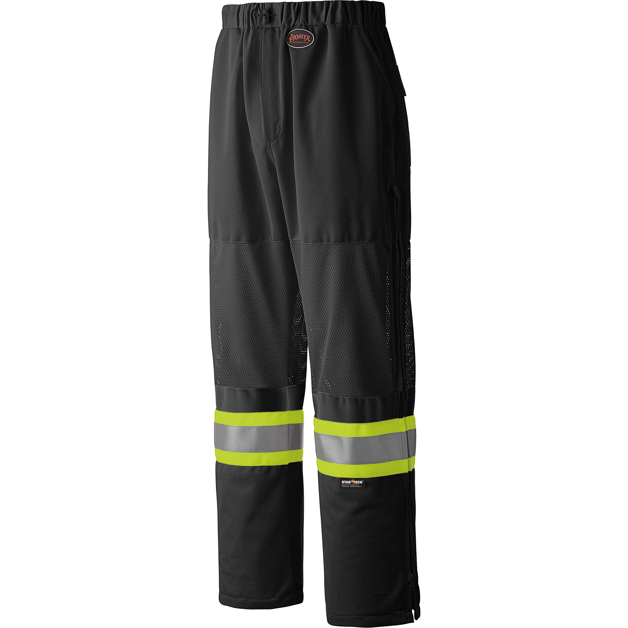 6003BKP Pantalon de sécurité routière, Polyester, 4T-Grand, Noir