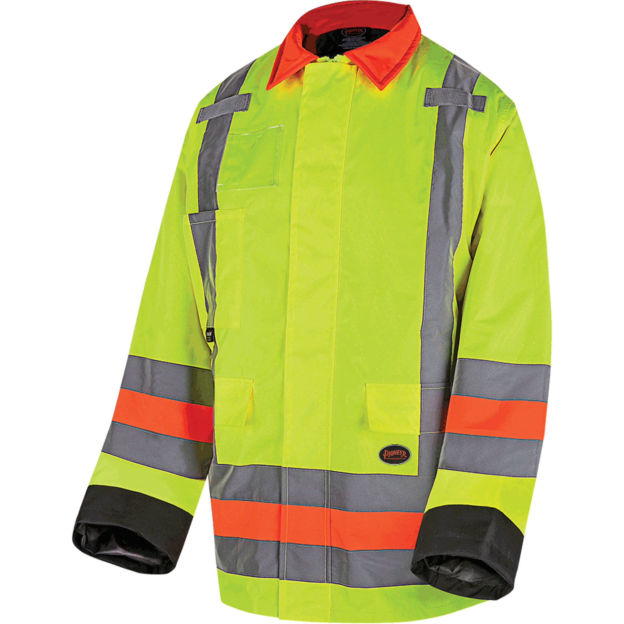 6040 Veste de contrôle de la circulation pour l'hiver québécois, Polyester, Jaune lime haute visibilité, 3T-Grand
