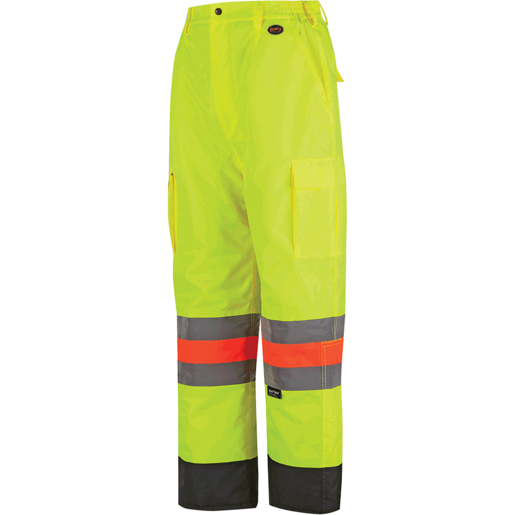 6041 Pantalon de contrôle de la circulation pour l'hiver québécois, Polyester, 4T-Grand, Jaune lime haute visibilité