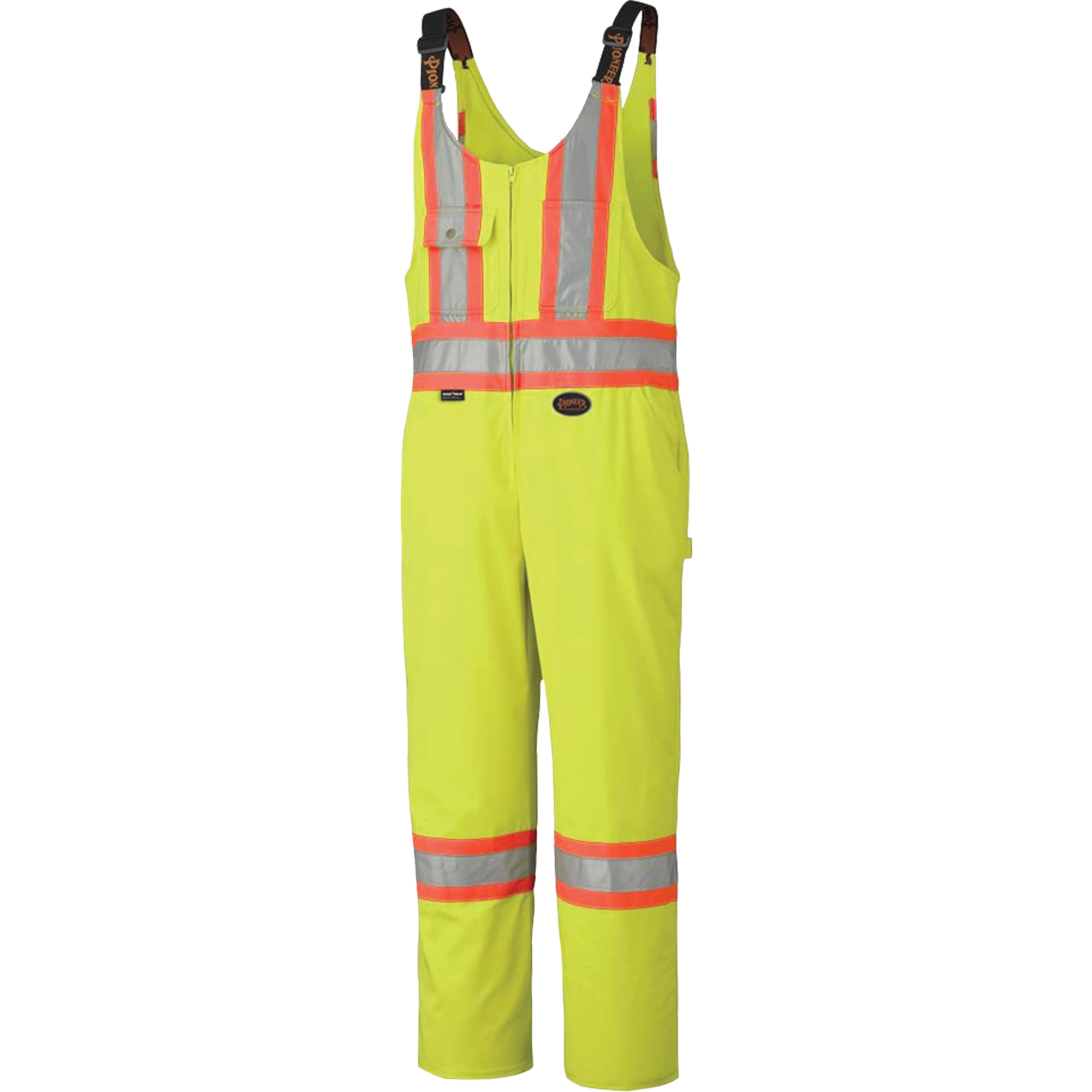 6616 Salopettes, Poly-coton, 60, Jaune lime haute visibilité