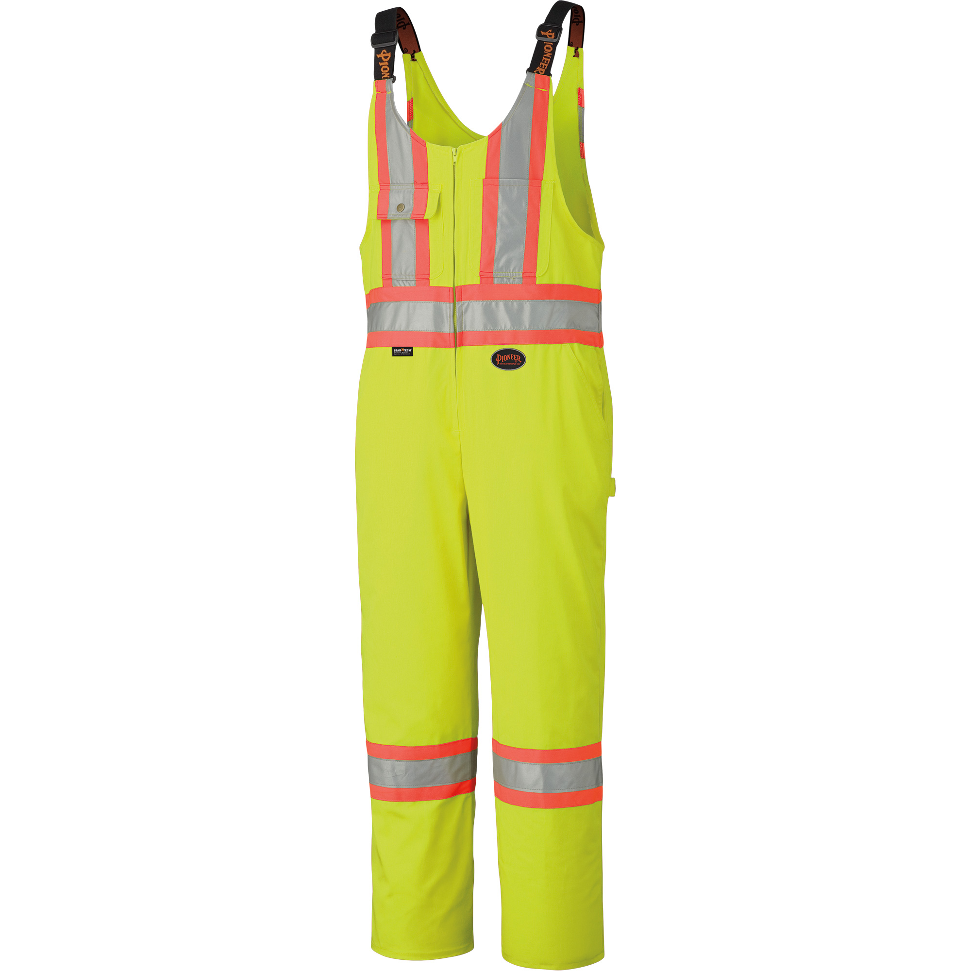 6616T Combinaison robuste haute visibilité, Poly-coton, 52 (grand taille), Jaune lime haute visibilité