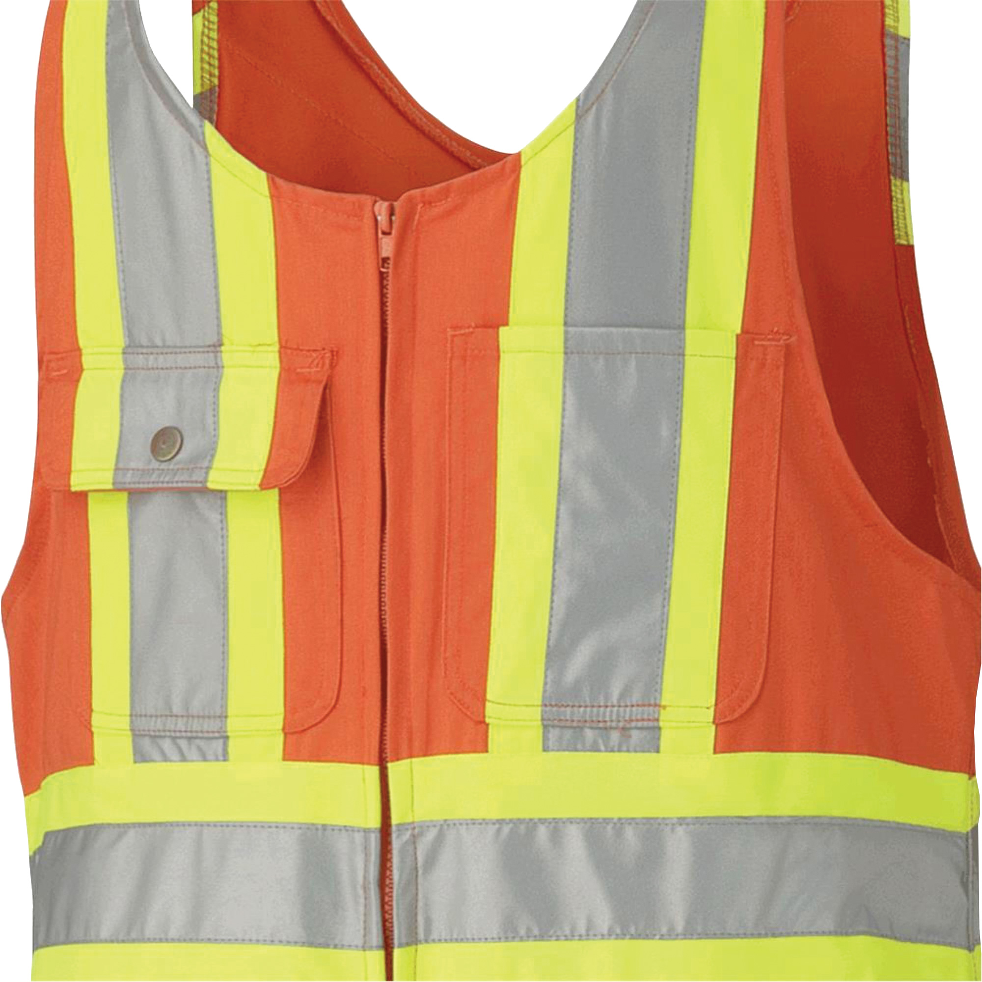 6617Z Combinaisons de sécurité avec fermetures à glissière aux jambes, Poly-coton, 44, Orange haute visibilité
