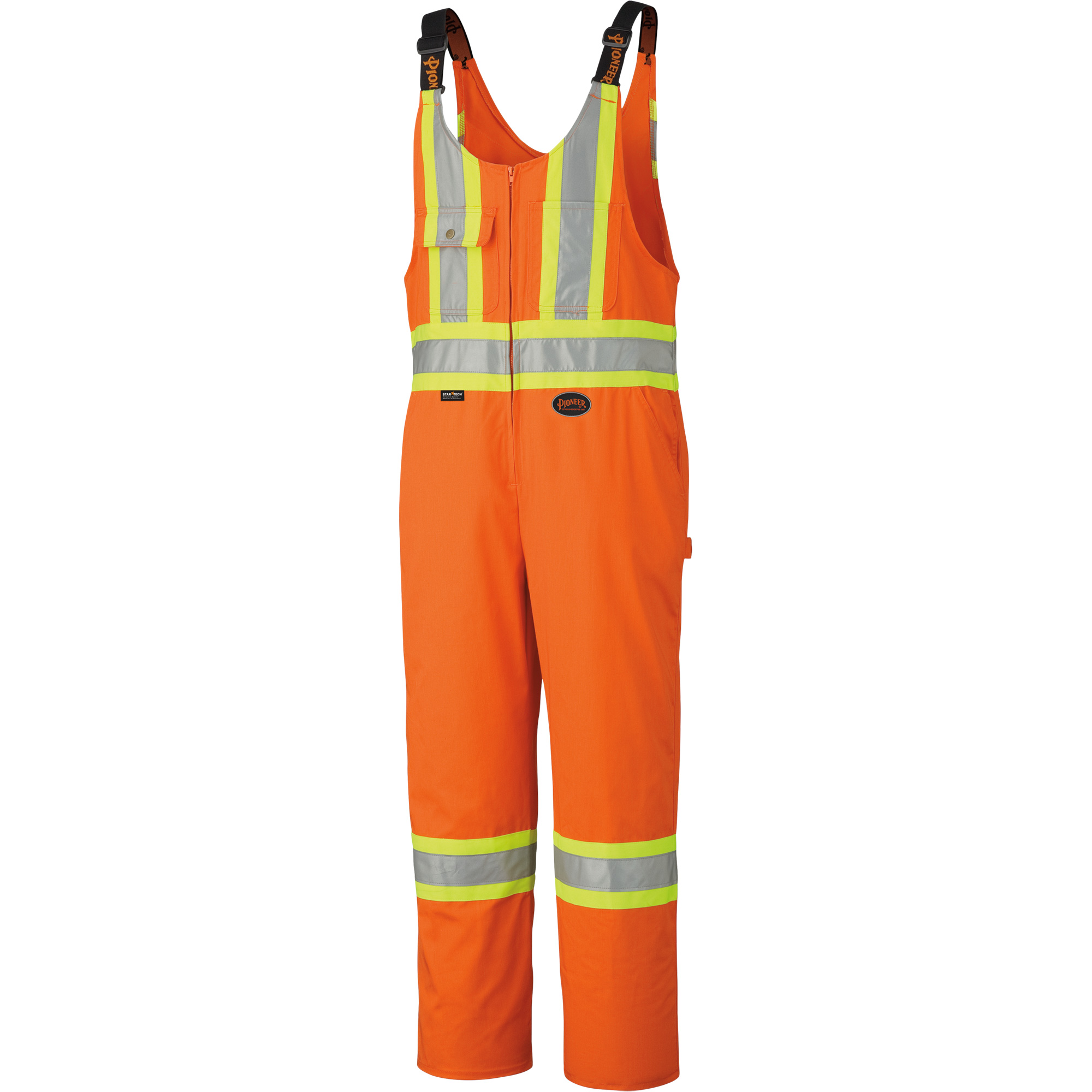 6617ZT Combinaison de sécurité haute visibilité avec fermeture à glissière sur la jambe, Poly-coton, 52 (grand taille), Orange haute visibilité